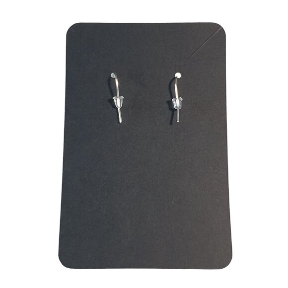 Glass Beaded Drop Earrings Handmade Red Gold Tone Accents Hook Hematite Gift Mom - Picture 4 of 4